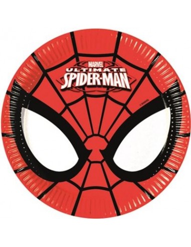 Piatti Ultimate SPIDERMAN Power (Marvel) Piccoli - diam. 19,5 cm - 8 pezzi