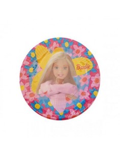 Piattini Piccoli  Barbie Diam. 19,5 cm - Confezione da 10 pezzi - Nuovo