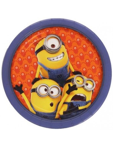 Piattini piccoli MINIONS diametro 17,8 cm 8 pezzi Amscan