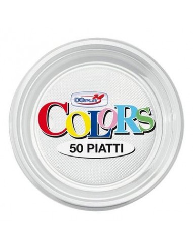 Piatto Frutta Dessert  di plastica pz.50 colore Trasparente  dopla