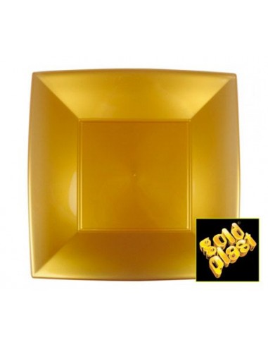 PIATTO GRANDE NICE ORO - 6 piatti Nice fondo 290x290 mm  GOLD PLAST
