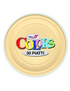 Piatto Piano  di plastica pz.30 colore crema dopla