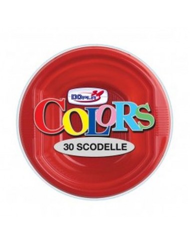 Scodella colore rosso  in plastica conf. da 30 pz  dimensione 250 CC