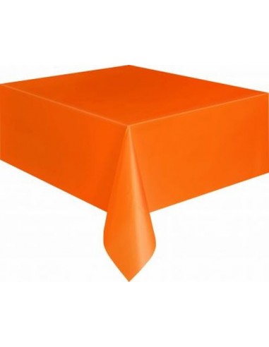 Tovaglia in Plastica Arancione per Compleanno - 137 cm x 274 cm - Unique