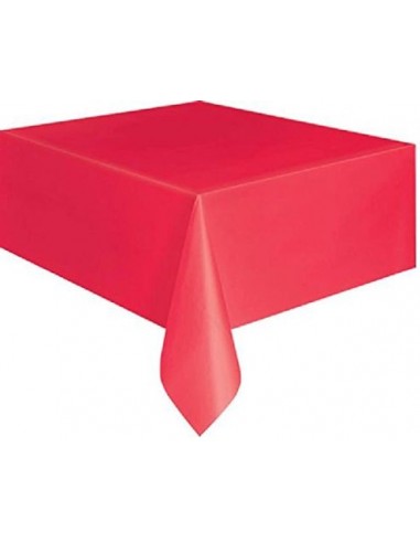 Tovaglia in Plastica Rossa per Compleanno - 137 cm x 274 cm - Unique