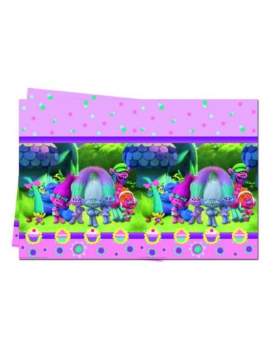 Tovaglia in plastica TROLLS (Nuovo Film DreamWorks) - Larga 120 cm x Lunghezza 180 cm - 1 pezzo - Nuovo