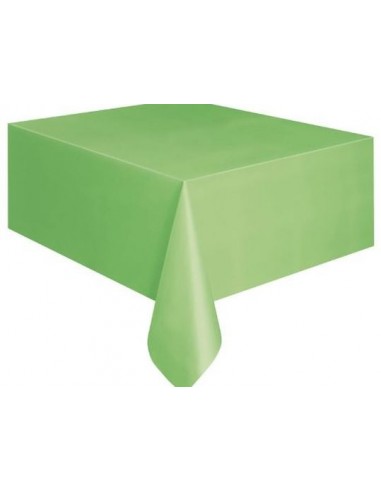 Tovaglia in Plastica Verde Lime per Compleanno - 1,37 m x 2,74 m - Unique