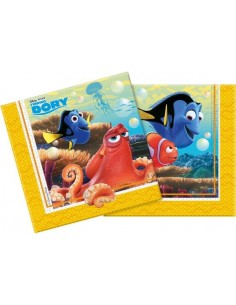 Tovaglioli Alla Ricerca di Dory (Nemo) Disney - Confezione da 20 tovaglioli - 33 cm x 33 cm - 2 veli - Nuovo