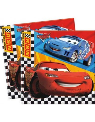 Tovaglioli CARS Disney (Nuovo) - 20 pezzi - 33 cm x 33 cm - 2 veli