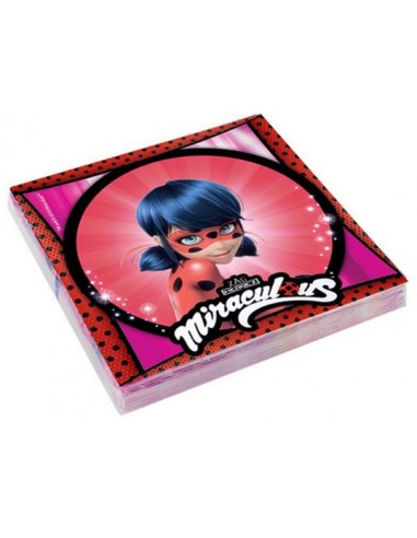 Tovaglioli Miraculous - Ladybug  - 20 pezzi - 33 cm x 33 cm - 2 veli