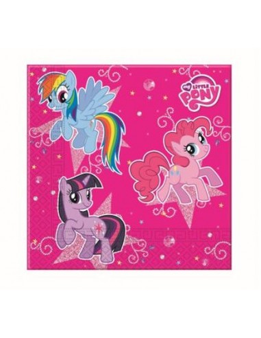 Tovaglioli My Little Pony - 20 pezzi - 33 cm x 33 cm - 2 veli - Decorata Party