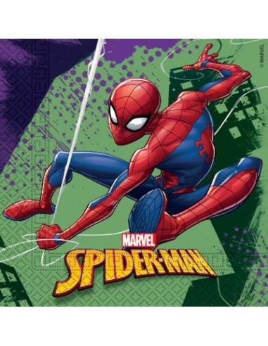 Tovaglioli SPIDERMAN Team Up  (Marvel) - 20 pezzi - 33 cm x 33 cm - 2 veli