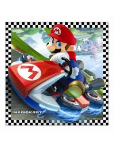 Tovaglioli Super Mario Kart - 16 pezzi - 33 cm x 33 cm - 2 veli