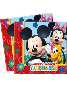 Tovaglioli Topolino Disney(nuovo) - 20 pezzi - 33 cm x 33 cm - 2 veli