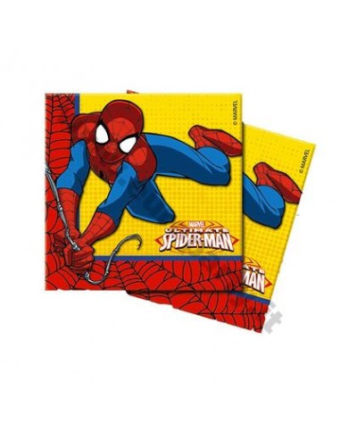 Tovaglioli Ultimate SPIDERMAN Power (Marvel) - 20 pezzi - 33 cm x 33 cm - 2 veli