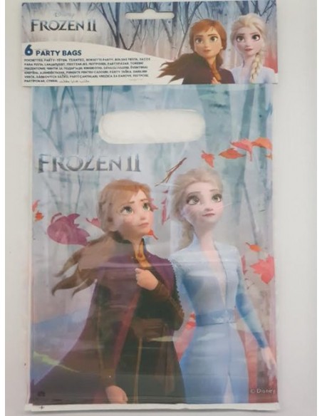 Party Bags FROZEN 2 -Bustine regalo Frozen 2  (Frozen II) nuvo film Disney Il segreto di Arendelle - - L 17 cm x H 23 cm - 6 pez