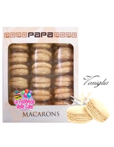 Macaron Giallo  gusto Vaniglia senza Glutine confezione da 18 pz 250 g