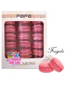Macaron Rosa  gusto Fragola  senza Glutine confezione da 18 pz 250 g