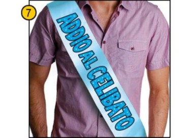 Fascia con scritto "ADDIO AL CELIBATO " addio al celibato o scherzo matrimonio pz 1