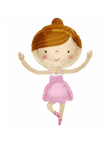 Palloncino Ballerina con vestitino rosa  Supershape - 91,4  cm - 1 pz