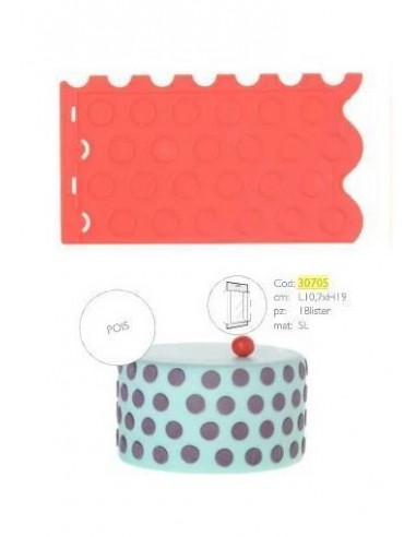 Silicone Embossed Polka-Dot Mould - stampo in silicone effetto pois MODECOR