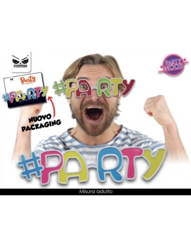  Occhiali Party  in plastica multicolors  pz 1