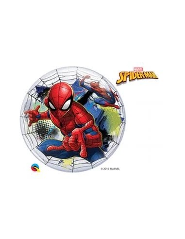 Palloncino Spiderman Marvel  Bubbles Qualatex - 22/ 56 cm - 1 pz