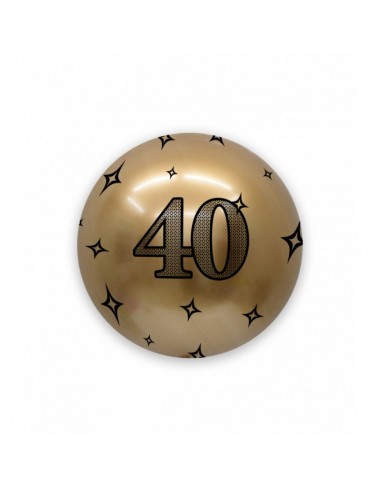 Palloncino 40° Compleanno Bubbles Oro  (Nuovo) - 24/ 61 cm - 1 pezzo
