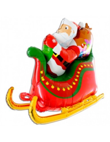Palloncino  Babbo Natale  su slitta con regali  Supershape -GRABO  - 117 cm  1 pz