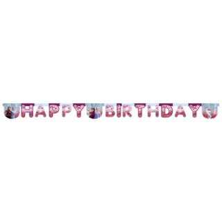 Festone "Happy Birthday" FROZEN 2  (Frozen II) Il segreto di Arendelle - L 2 metri x 15 cm H -  1 pezzo