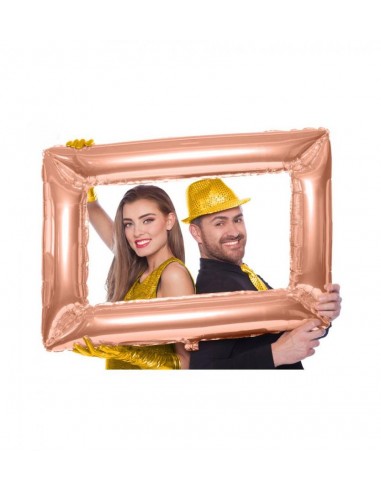 Palloncino Cornice Selfie   Oro Rosa  - SuperShape - Folat - 68 x 85  cm - 1 pz