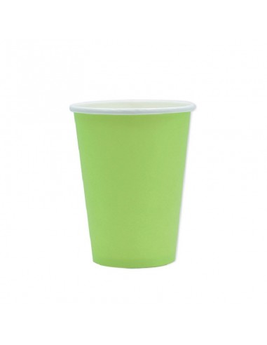 Bicchieri  Verde Mela di polpa di cellulosa   biodegradabile 200 ml   Big Party pz 25