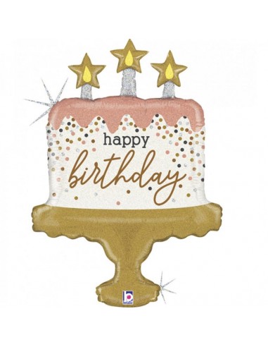 Palloncino Torta Compleanno - Shape - Betallic- 33 / 84 cm - 1 pz