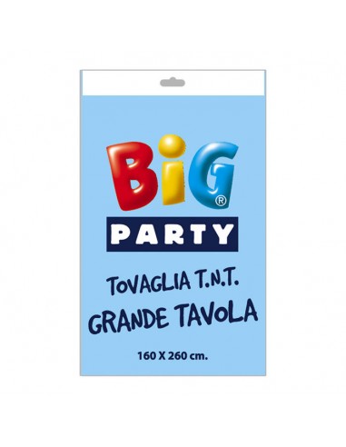 Tovaglia  Celeste in TNT  ( Tessuto non tessuto )  -160 cm  x 260 cm  - Big Party