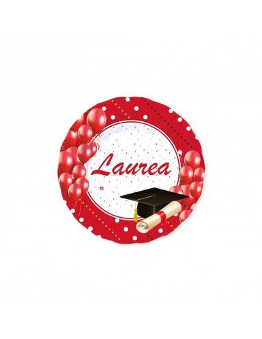 Piatti LAUREA con scritta ( Laurea ) - diametro 18 cm - 8 pezzi