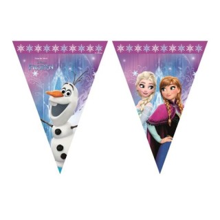 Festone a Bandierine FROZEN (Nuovo) - 2,30 metri - 1 pezzo