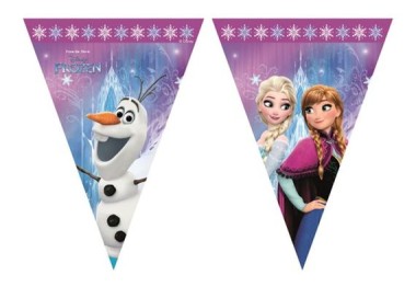 Festone a Bandierine FROZEN (Nuovo) - 2,30 metri - 1 pezzo