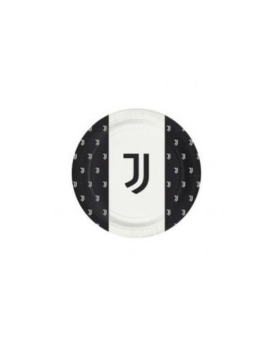 Piatti Juventus CALCIO logo nuono (OFFICIAL PRODUCT )- piccoli  diametro 18 Cm - 8 pezzi