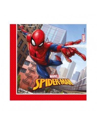 Tovaglioli   SPIDERMAN  -  (Marvel) - 20 pezzi - 33 cm x 33 cm - 2 veli