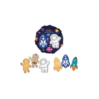 Kit 2 Tagliapasta Astronauta   in Plastica   7,5 x 6 e 4,5 x 8   H 2,2  Cm DECORA