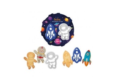 Kit 2 Tagliapasta Astronauta   in Plastica   7,5 x 6 e 4,5 x 8   H 2,2  Cm DECORA
