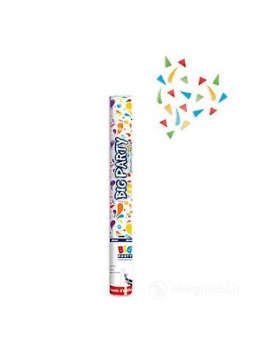 Sparacoriandoli ad  Aria compressa  40  cm con mix confetti metal (altezza di tiro 8 metri) BIG PARTY