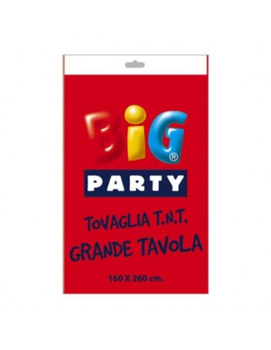 Tovaglia  Rossa  in TNT  ( Tessuto non tessuto )  -160 cm  x 260 cm  - Big Party