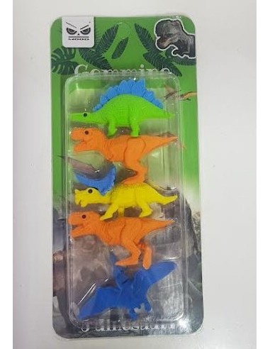 Kit 4 Gomme DINOSAURI colorate per regalini Compleanno Bambini (Party Favors )