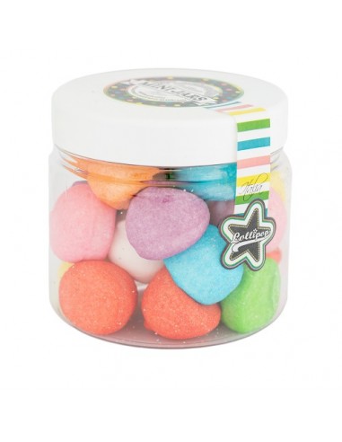 Marshmallow Mini Balls Rainbow, , in Barattolo con tappo a vite 200g Lollipop senza glutine