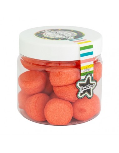 Marshmallow Mini Balls Rosso Passion, in Barattolo con tappo a vite 200g Lollipop senza glutine