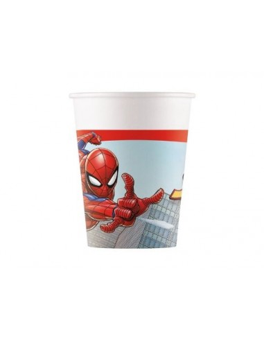 Bicchieri SPIDERMAN in cartoncino (Marvel) - 8 pezzi - da 200 ml