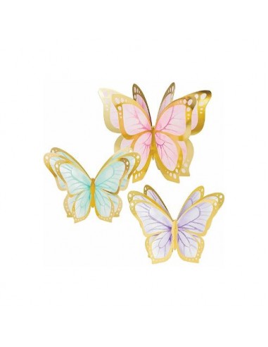 Centrotavola Farfalle Butterfly Shimmer 3pz