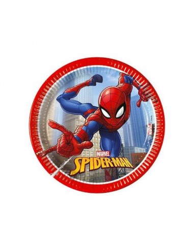 Piatti SPIDERMAN  (Marvel) Piccoli - diam. 19,5 cm - 8 pezzi