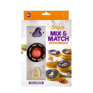 KIT 3 TAGLIAPASTA OCCHIO DI BUE   DECORI HALLOWEEN  TONDO 6 cm h 2,2 cm  DECORA